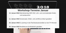 Workshop Termine im Januar